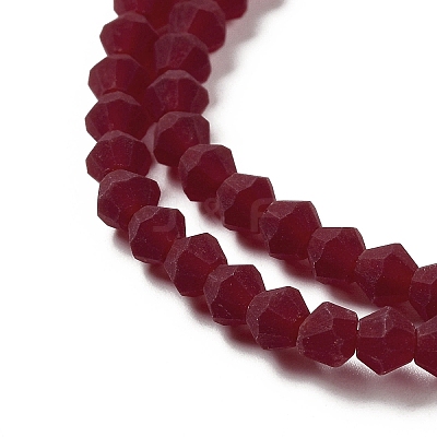Imitate Austrian Crystal Frosted Glass Beads Strands GLAA-F029-TM2mm-B27-1