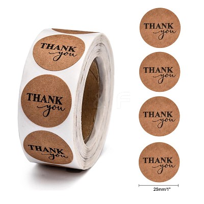 1 Inch Thank You Stickers X-DIY-L028-A26-1