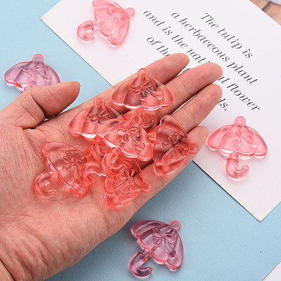 Transparent Acrylic Pendants TACR-T024-01B-910-1