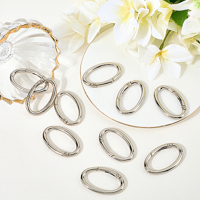 10Pcs Zinc Alloy Spring Gate Rings FIND-SP0004-31P-1