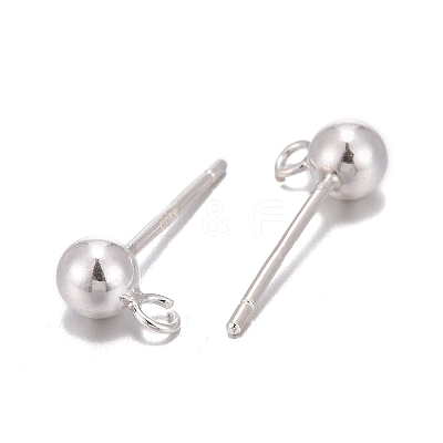 925 Sterling Silver Ear Stud Findings X-STER-N0001-002-1
