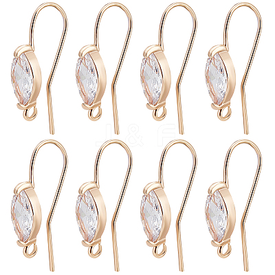 20Pcs Brass Earring Hooks KK-BBC0010-88-1