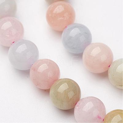 Natural Morganite Bead Strands G-P213-18-8mm-1