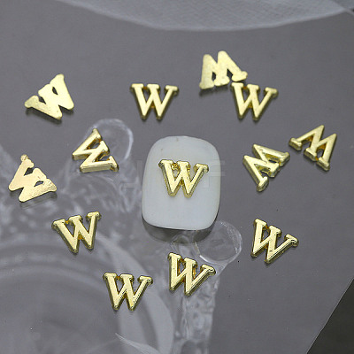 Alloy 26 Letter Shapes Nail Art Decoration MRMJ-WH0114-001-23-1