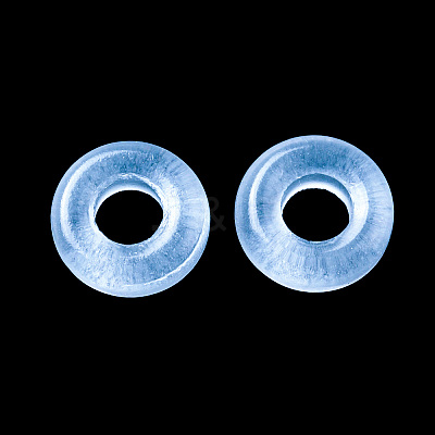 Transparent Glass European Beads GLAA-D009-01B-1