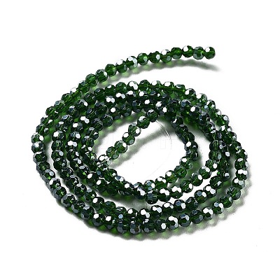 Electroplate Transparent Glass Beads Strands EGLA-A035-T3mm-A10-1