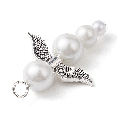 Glass Pearl Pendants PALLOY-JF02711-01-1