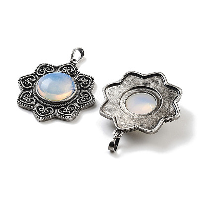 Opalite & Brass Pendants G-K338-09AS-04-1