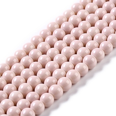 Painted Glass Bead Strands DGLA-S071-8mm-B12-1
