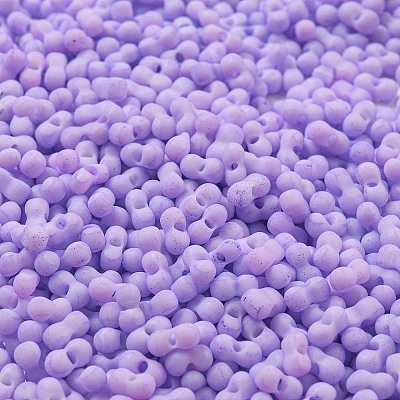 Macaron Color Opaque Frosted Glass Seed Beads SEED-K009-12B-14-1