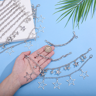 14Pcs 3 Styles Alloy Boot Strap Chains AJEW-ME0003-14-1