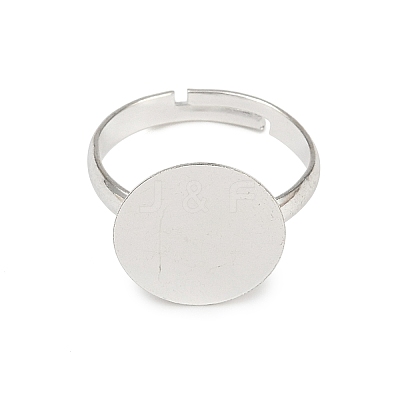 Brass Pad Ring Bases KK-EC022-14mm-S-RS-1