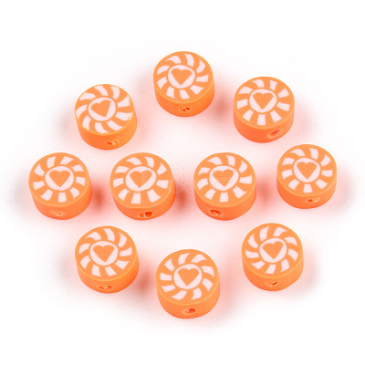 Handmade Polymer Clay Beads CLAY-T019-15H-1
