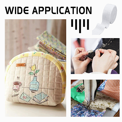 Needle Punch Cotton Strips Fabric SRIB-WH0027-01-1