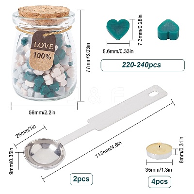 Sealing Wax Particles Kits for Retro Seal Stamp DIY-CP0003-60J-1