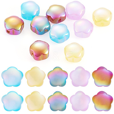 10Pcs Transparent Resin UV Reactive Beads RESI-TADJ0001-12-1