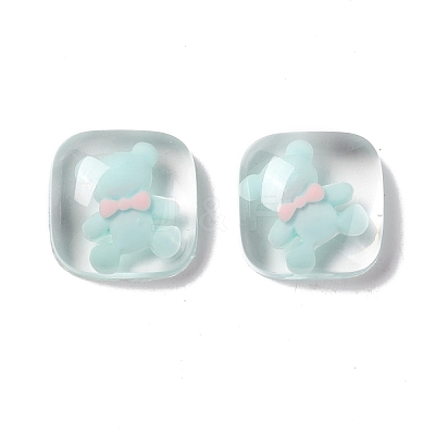 Transparent Resin Cabochons RESI-G034-A07-1