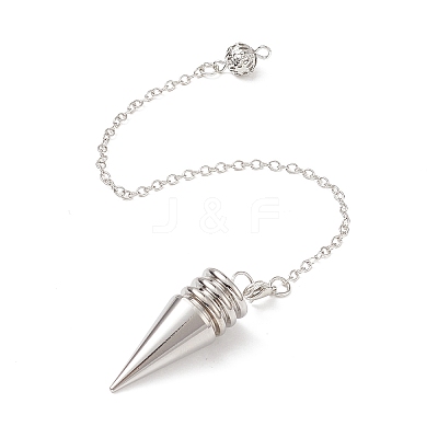 Brass Cone Dowsing Pendulum Pendants HJEW-G020-01-1