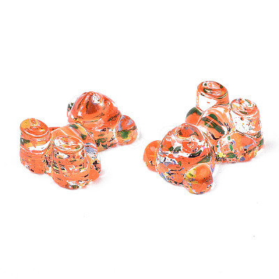 Spray Painted Transparent Acrylic Cabochons TACR-N006-71D-1