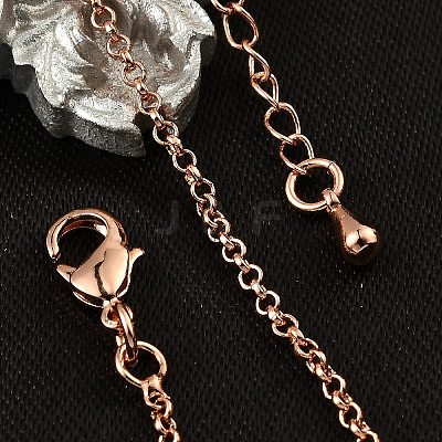 Brass Rolo Chain Bracelets for Women BJEW-G735-05RG-1