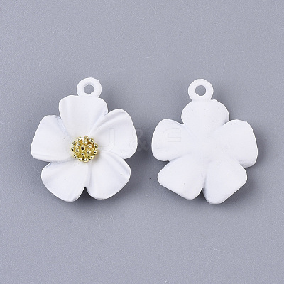 Spray Painted Alloy Pendants PALLOY-N0147-03-1