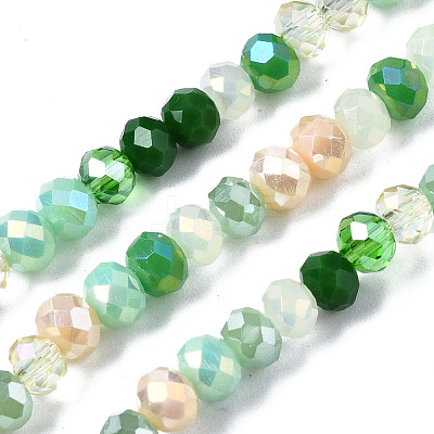 Electroplate Glass Beads Strands EGLA-T020-12B-1