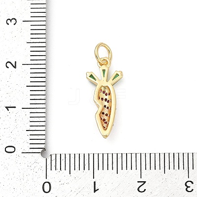 Brass Pave Cubic Zirconia Pendants KK-U062-54G-1