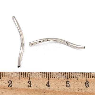 Brass Twist Tube Beads KK-B120-02D-P-1