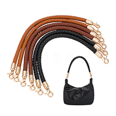 6Pcs 3 Colors Braided Round Imitation Leather Bag Handles DIY-PH00034-87-1
