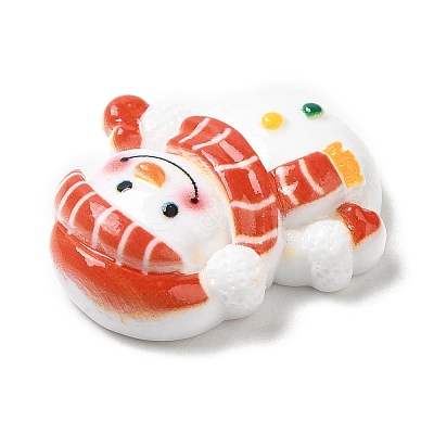 Christmas Theme Opaque Resin Cabochons RESI-E043-01G-1