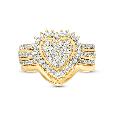 2Pcs Alloy with Crystal Rhinestone Finger Rings FS-WG59BB6-03-1