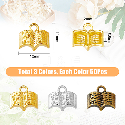 150Pcs 3 Colors Alloy Charms FIND-DC0001-95-1