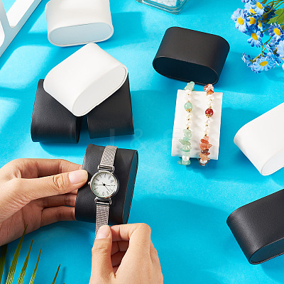 8Pcs 2 Colors Imitation Leather Watch Display Pillows ODIS-TA0001-05-1