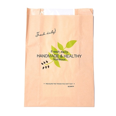 Rectangle with Leaf Pattern Paper Baking Bags CARB-K0001-01D-1