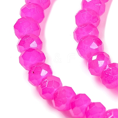 Baking Electroplate Glass Beads Strands DGLA-A039-J4mm-B24-1