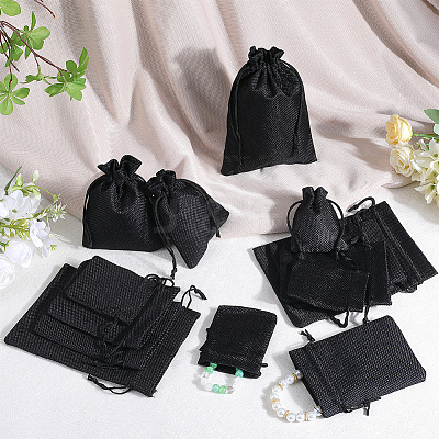 16Pcs 4 Styles Polyester Imitation Burlap Packing Pouches Drawstring Bags ABAG-BBC0001-01A-1