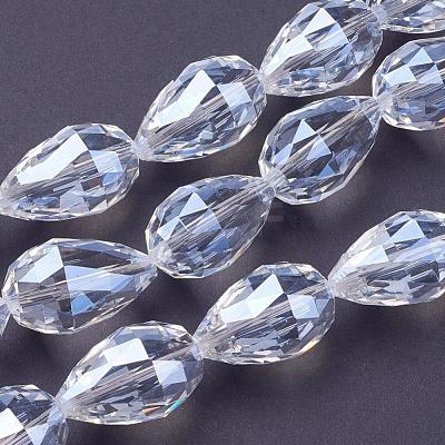 Transparent Glass Bead Strands EGLA-E049-NB01-1