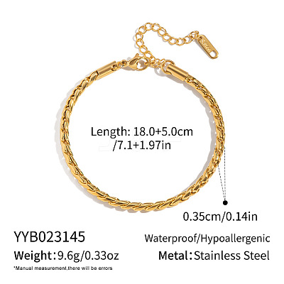 304 Stainless Steel Link Chain Bracelets for Women AF5599-2-1