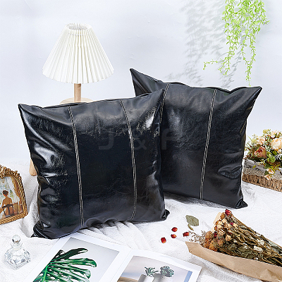 Square Imitation Leather Pillow Case AJEW-WH20006-406C-1