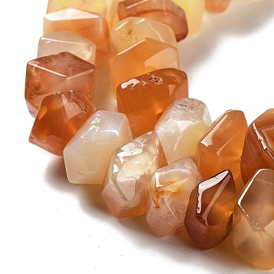 Natural Orange Botswana Agate Beads Strands G-D091-A23-1