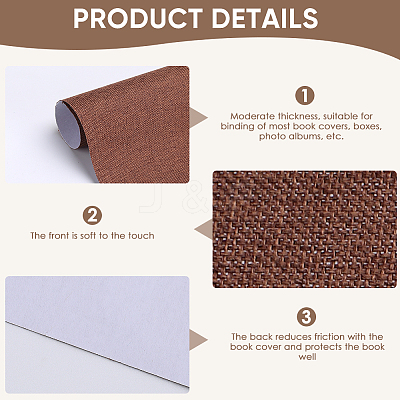 8 Sheets 4 Colors Linen Book Covers DIY-CP0010-67A-1