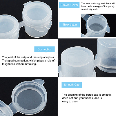 Plastic Paint Pots Strips CON-PH0001-84-1