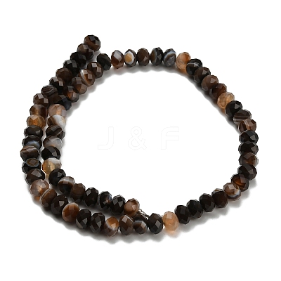 Natural Banded Agate Beads Strands G-Z111-A01-03-1