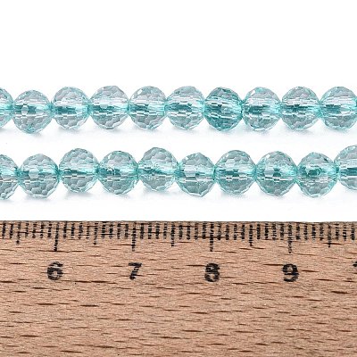 Dyed Transparent Crackle Glass Beads Strands GLAA-Q108-01A-A04-1
