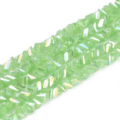 Electroplate Imitation Jade Glass Beads Strands LS-GLAA-N023-4mm-34-1