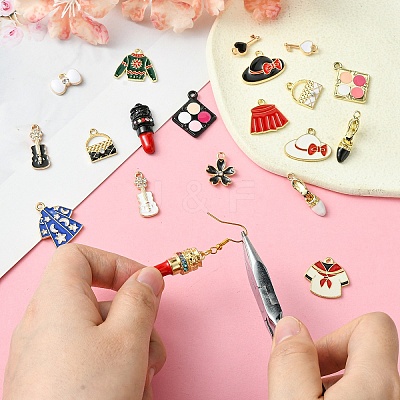 20Pcs 20 Styles Alloy Enamel Pendants ENAM-YW0003-91-1