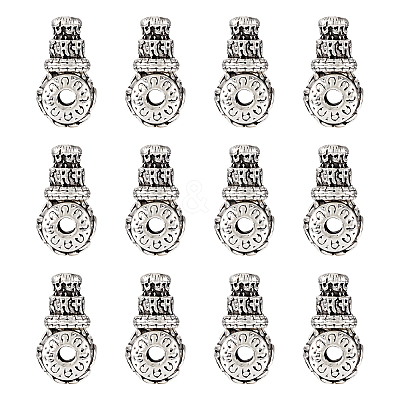 Tibetan Style Alloy 3 Hole Guru Beads FIND-TAC0017-34A-1