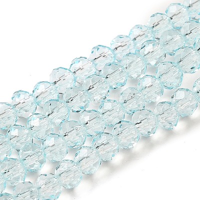 Transparent Baking Paint Glass Beads Strands DGLA-A034-T4mm-D06-1