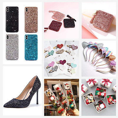 Sparkle PU Leather Fabric AJEW-GF0001-53E-1