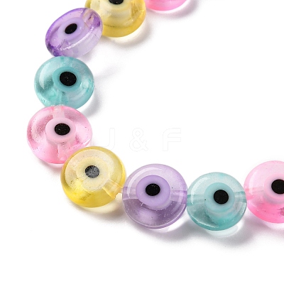 Handmade Evil Eye Lampwork Beads Strands LAMP-G164-10B-1